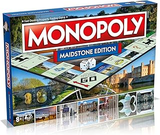 Winning Moves Maidstone Monopoly Board Game, Advance to Yalding Bridge, Teapot Island and the Hazlitt Theatre, 2–6 players makes a great gift for players aged 8 plus