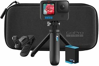 GoPro HERO10 Black Bundle - Includes Magnetic Swivel Clip, Rechargeable Battery (2), Shorty (Tripod + Grip), and Carrying Case, 5.3K