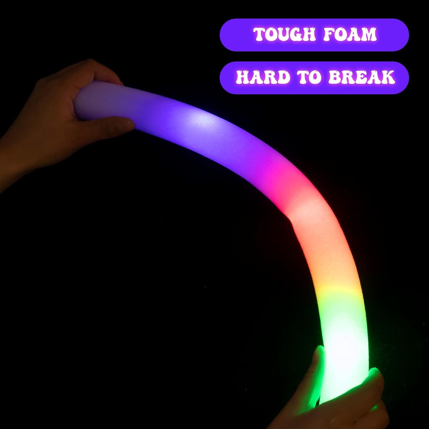 30PCS Foam Light UP Sticks, Glow Batons, Light Up Foam Sticks, With 3 Light Functions,Long-lasting Light Party Bags Flashing Glow Sticks, For Wedding, Raves, Party ,New Years Eve,Gifts,Easter-1