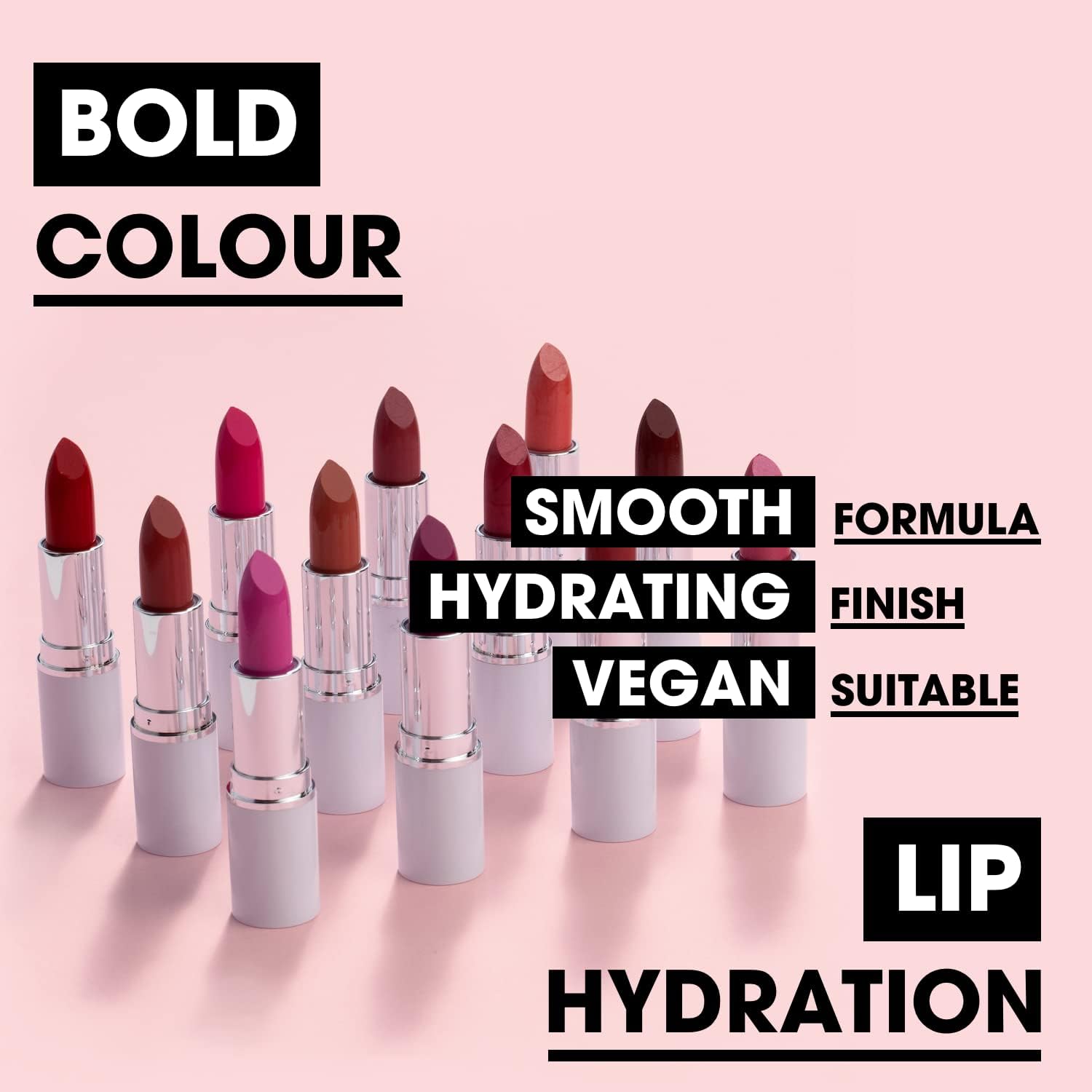 Collection Cosmetics Lasting Bold Colour, Hydrating Lipstick, Infused with Nutrients, 3.5g, Cupcake Pink-5