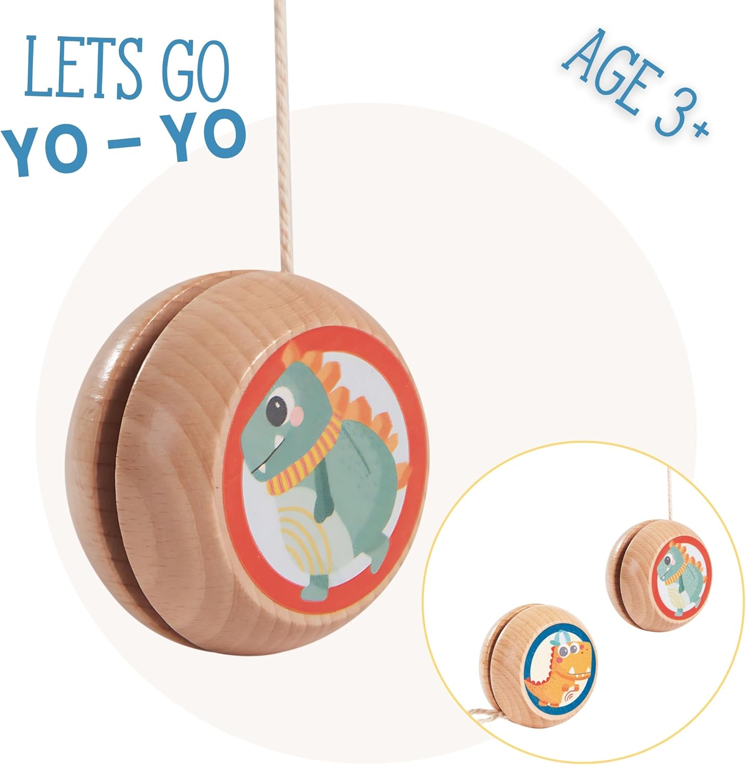 Yoyo | Twin-Pack Wooden Yo Yo for Kids | 2 x Yoyo Kids Toy | Perfect Kids Yoyo for Boys and Girls | Quality Yo Yo Kids Game | Fun Yo-Yo Activity-1