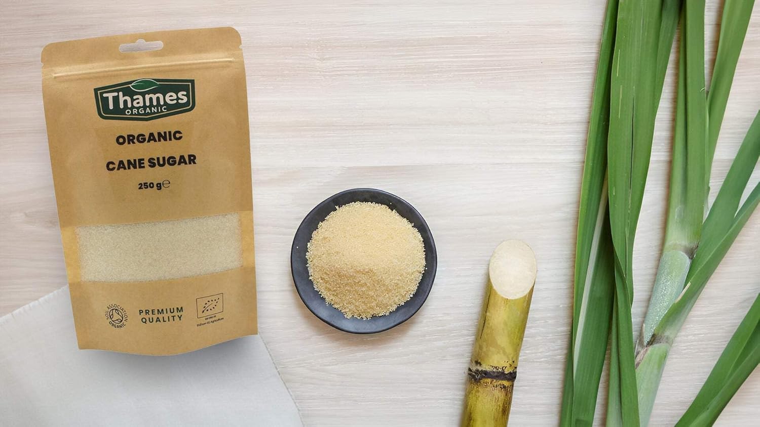 Organic Cane Sugar - No Additives or Preservatives, Vegan, GMO Free, Certified Organic - Perfect for Baking and Sweetening Drinks Naturally - Thames Organic 1 kg-4