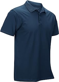 33,000ft Men's Polo Shirt Short Sleeve T-Shirt Golf Polo Moisture Wicking Polos Quick Drying Polos Outdoor Sports Athletic Tennis Performance Breathable T-Shirt for Golf Tennis Work