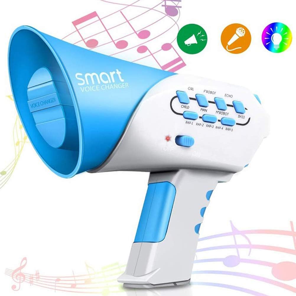 TOYANDONA Multi Voice Changer Megaphone Multi Noisemakers Megaphone Role Cosplay Toy Party Prank Toy Blue-2