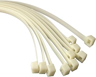 On1shelf Cable Ties, 1000mm x 12.0mm, 40" Premium Tie Wraps, Strong and Long Nylon Zip (50, White)