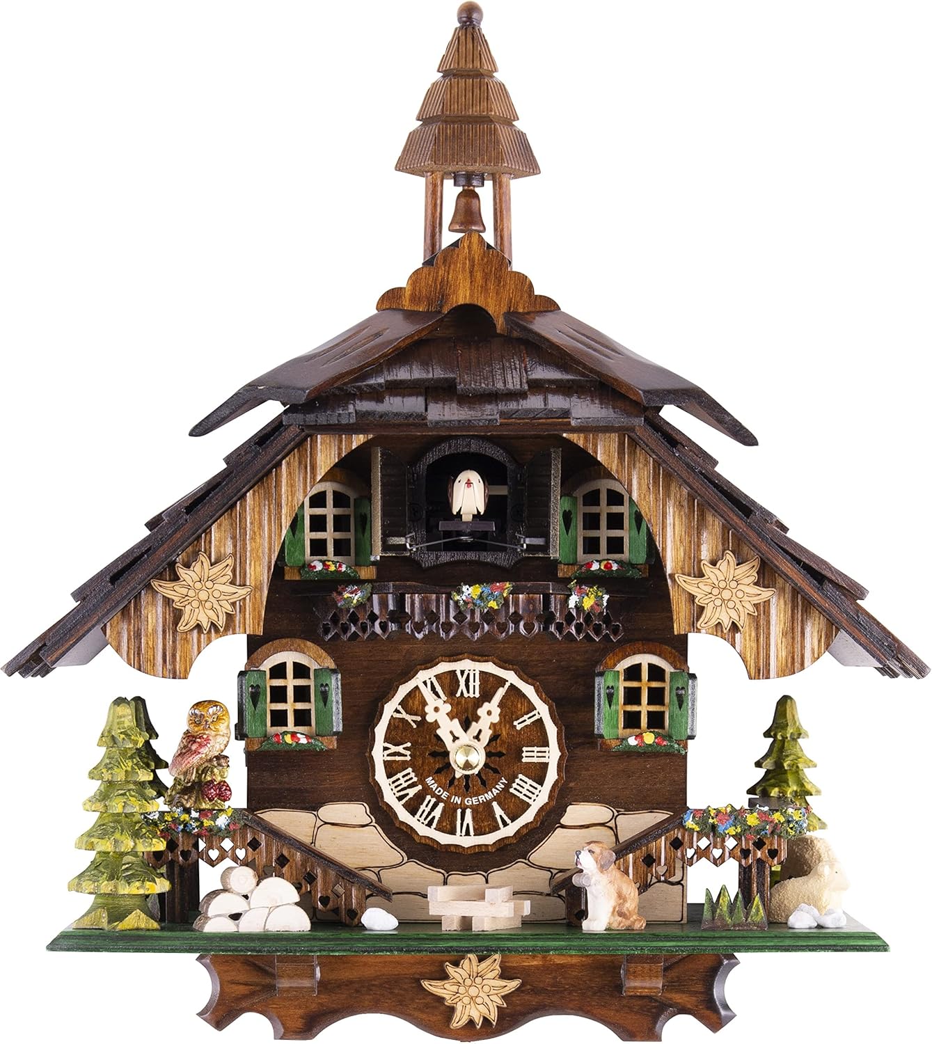 Cuckoo Palace Cuckoo Clock Quartz-movement Chalet-Style 32cm-1