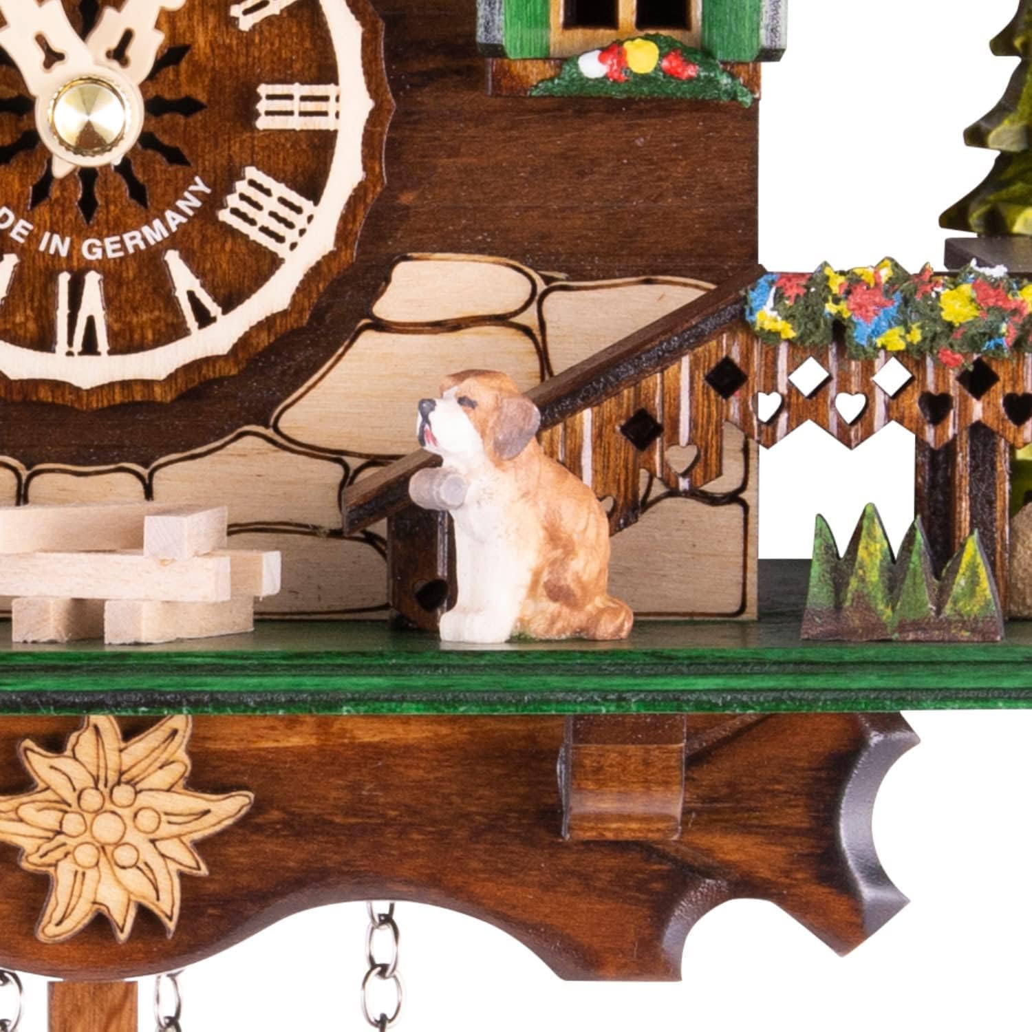 Cuckoo Palace Cuckoo Clock Quartz-movement Chalet-Style 32cm-4