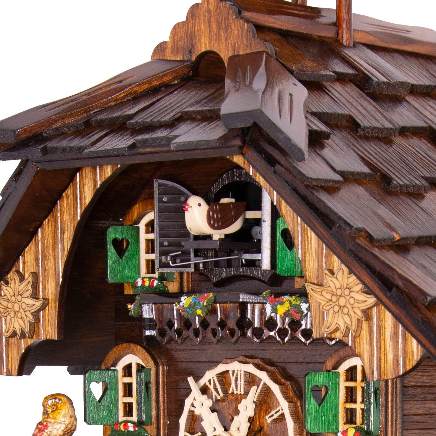 Cuckoo Palace Cuckoo Clock Quartz-movement Chalet-Style 32cm-5