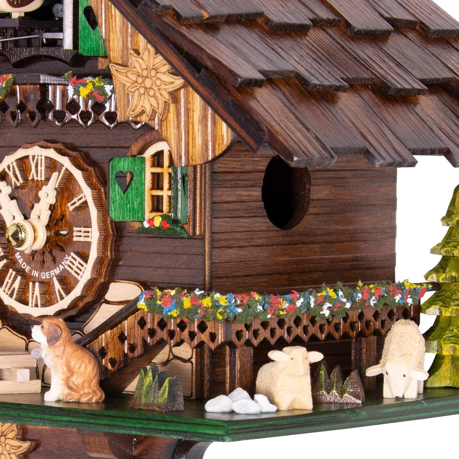 Cuckoo Palace Cuckoo Clock Quartz-movement Chalet-Style 32cm-7