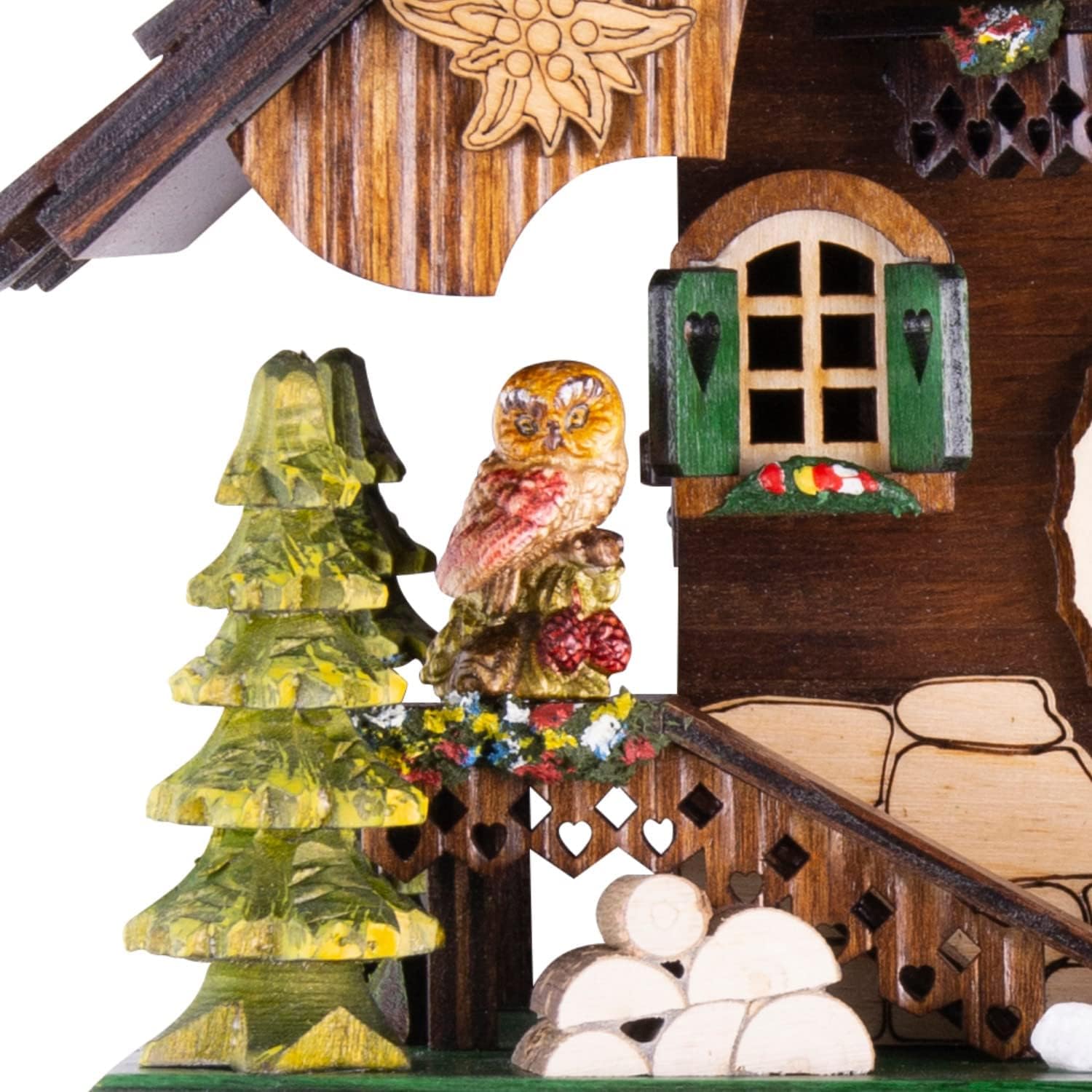 Cuckoo Palace Cuckoo Clock Quartz-movement Chalet-Style 32cm-8