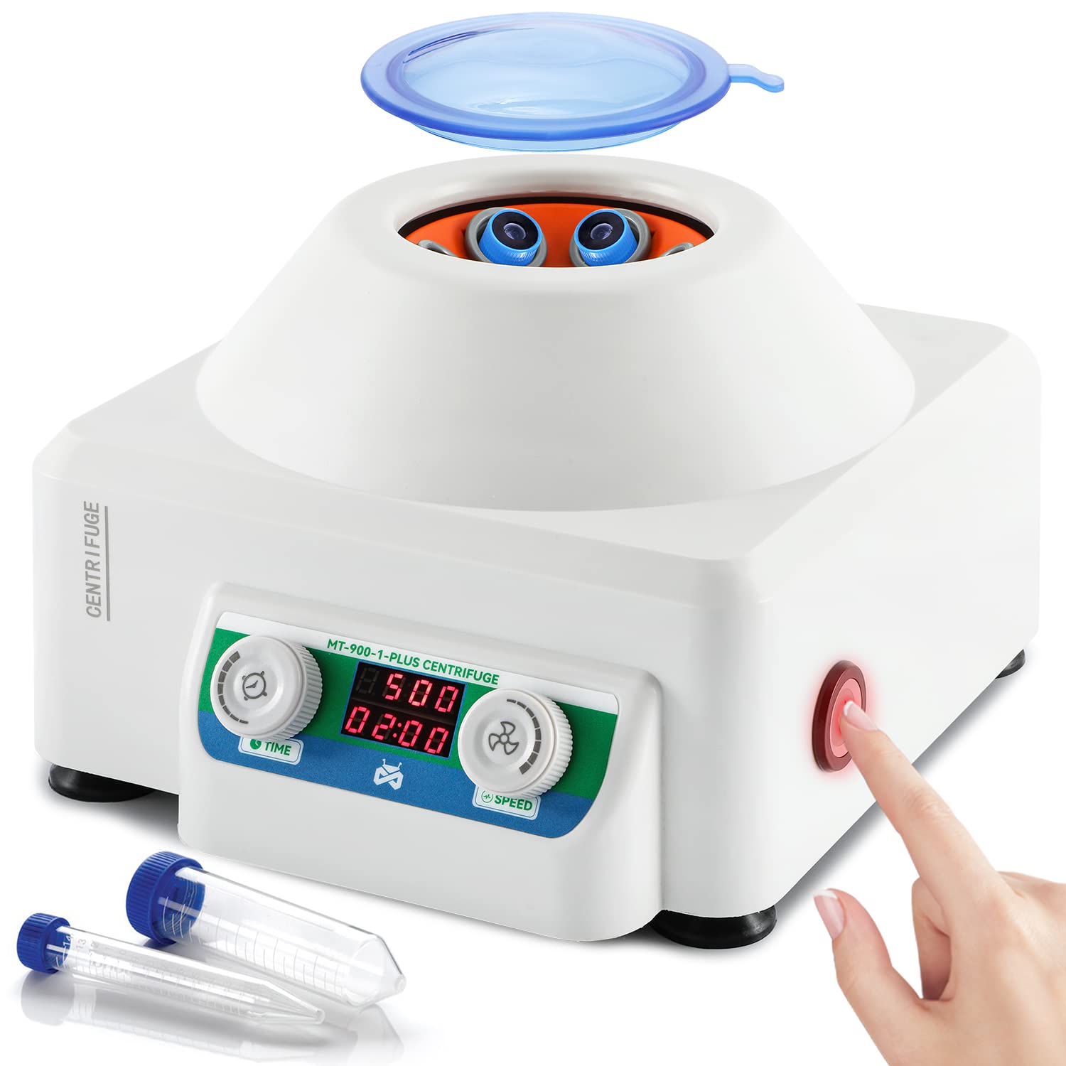 Mxmoonant Lab Centrifuge, 4000rpm, 6x15ml, 1685xg, 60min Timer, 1.7kg, 230x258x172mm, Capable of 15ml/10ml/5ml Test Tubes, for Separation of Samples, Qualitative Analysis (UK Plug)-0