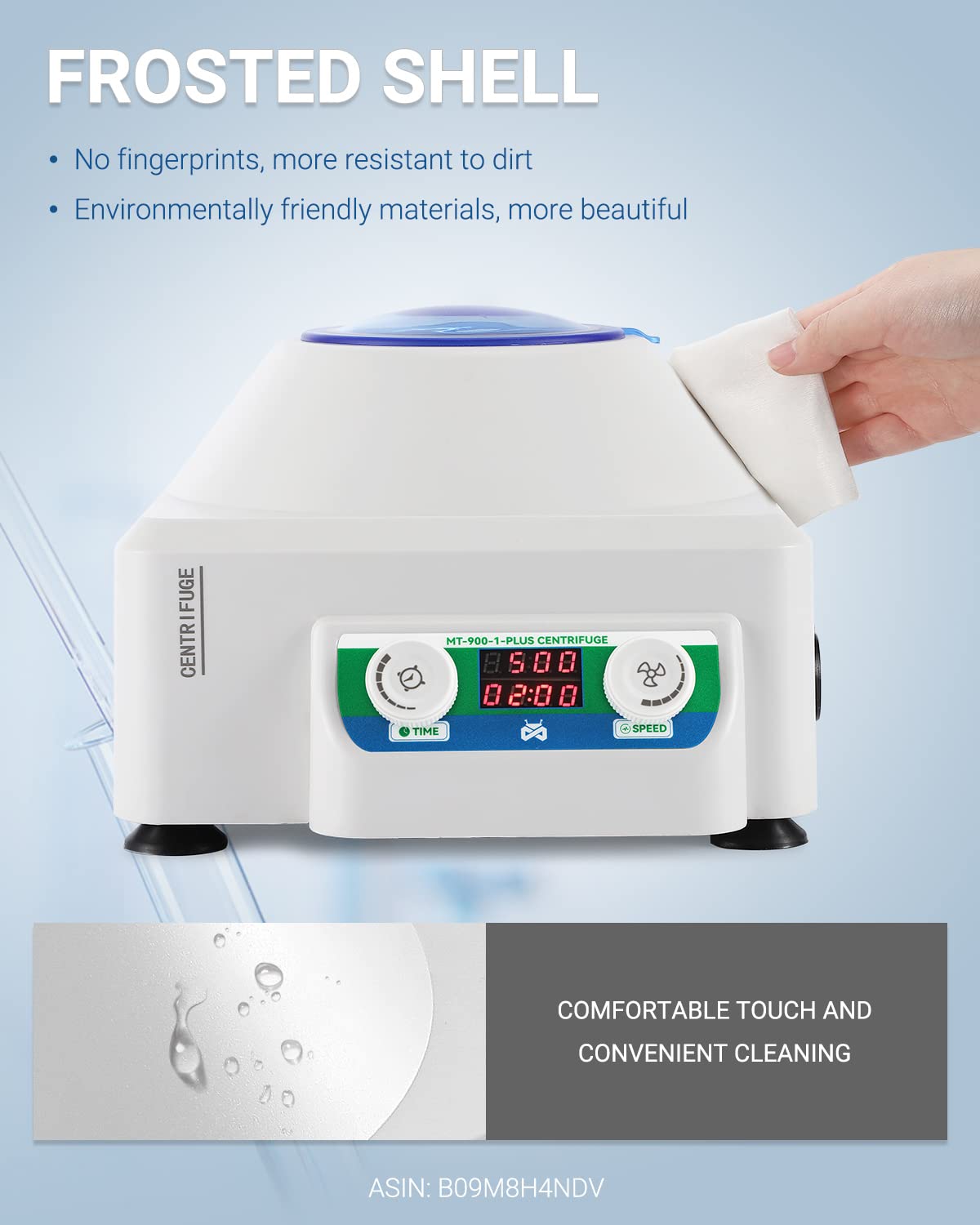 Mxmoonant Lab Centrifuge, 4000rpm, 6x15ml, 1685xg, 60min Timer, 1.7kg, 230x258x172mm, Capable of 15ml/10ml/5ml Test Tubes, for Separation of Samples, Qualitative Analysis (UK Plug)-1