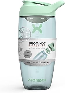 Promixx Pursuit Protein Shaker Bottle - Premium Shaker for Protein Shakes - Lifetime Durability, Leakproof, Odourless - 700ml / 24oz (Seagrass Green)