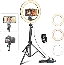 UBeesize Ring Light with Tripod, 12 Inch Selfie Ring Light with 62 Inch Tripod Stand for Live Stream/Makeup/YouTube Video/Photography