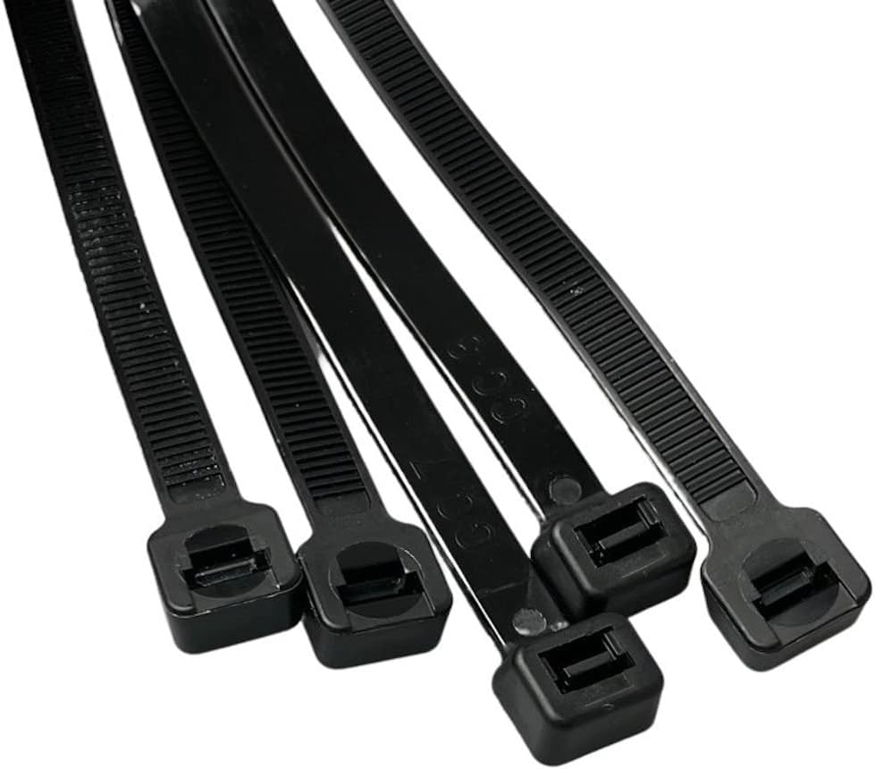 On1shelf® Cable Ties, 550mm x 9.0mm, 21.6" Premium Tie Wraps, Strong and Long Nylon Zip Tie (20, Black)-0