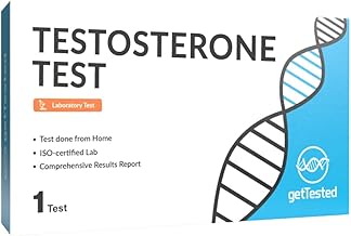 GetTested Testosterone Test | Home Sample Collection | for Men and Women | Allows You to Measure Testosterone Levels at Home Using Saliva Samples | Online Results in Approx 7-14 Days | Quick, Easy |