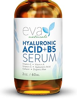 Eva Naturals Hyaluronic Acid Serum For Face With Vitamin B5 - Anti-Aging Face Serums & Anti-Wrinkle Moisturizing Serum - Hyaluronic Acid Face Serum, Plump Dry Skin - 2 Oz