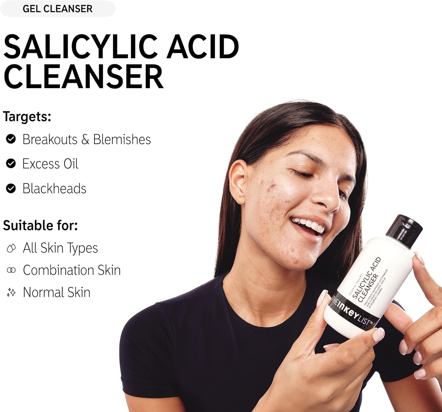 The INKEY List 2% Salicylic Acid Cleanser to Reduce Blackheads and Breakouts for Oily Blemish Prone Skin 150ml-2