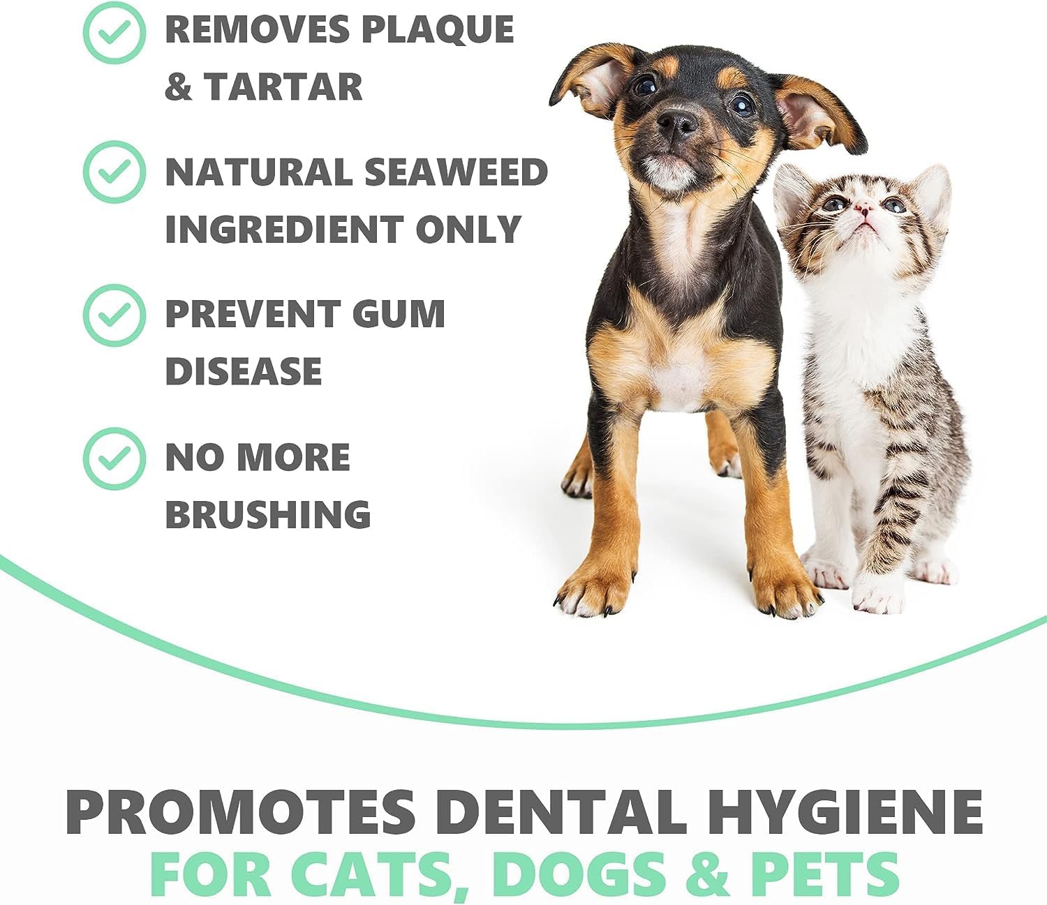 Pets Purest Plaque Off Powder - 185g Plaque Pro Tartar & Plaque Remover for Dogs, Cats & Pet. 100% Natural Bad Breath, Teeth & Gum Disease Oral Health Hygiene Dental Care Formula-2