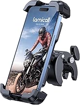 Lamicall Motorcycle Phone Holder Bike - Motorbike Phone Mount, Bike Phone Holder with Quick Release Handlebar Clamp for iPhone 16 15 14 Pro Max Plus, 13 12 11 Pro Max Mini, Xs XR X, SE, 4.7-6.8” Phone