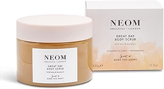 NEOM- Great Day Body Scrub | Luxury Body Scrub with Organic Sugar, Vitamin E & Jojoba Oil | Wild Mint & Mandarin Fragrance | Scent To Make You Happy