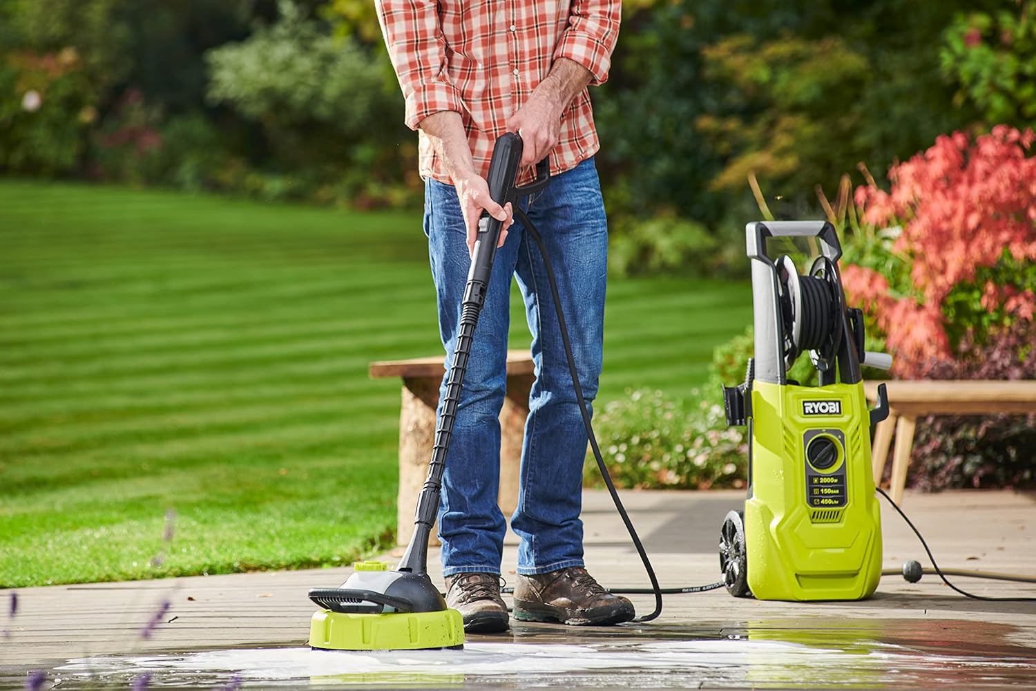 RYOBI RY150PWA 2000W 150bar Pressure Washer, Hyper Green-6