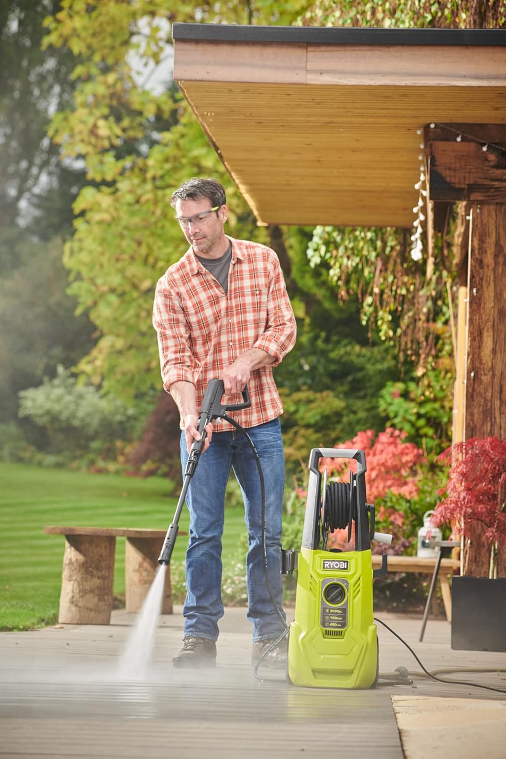 RYOBI RY150PWA 2000W 150bar Pressure Washer, Hyper Green-7