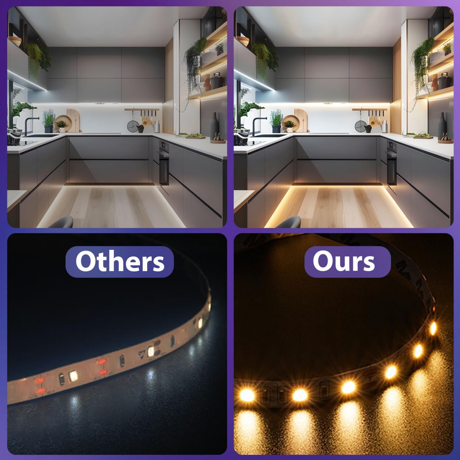 Aigostar 15M Led Strip Lights RGB Led Lights with Alexa Smart App Control Remote, 30 Beads/m Music Sync Color Changing for Bedroom Lighting Home Party(2X7.5M)-3