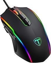 RGB Gaming Mouse Wired,Vollion PC Gaming Mice with 8 Programmable Buttons,Chroma RGB Backlit, 7200 DPI Adjustable,Comfortable Grip Ergonomic Optical Computer Gaming Mice with Shutton Button,Black