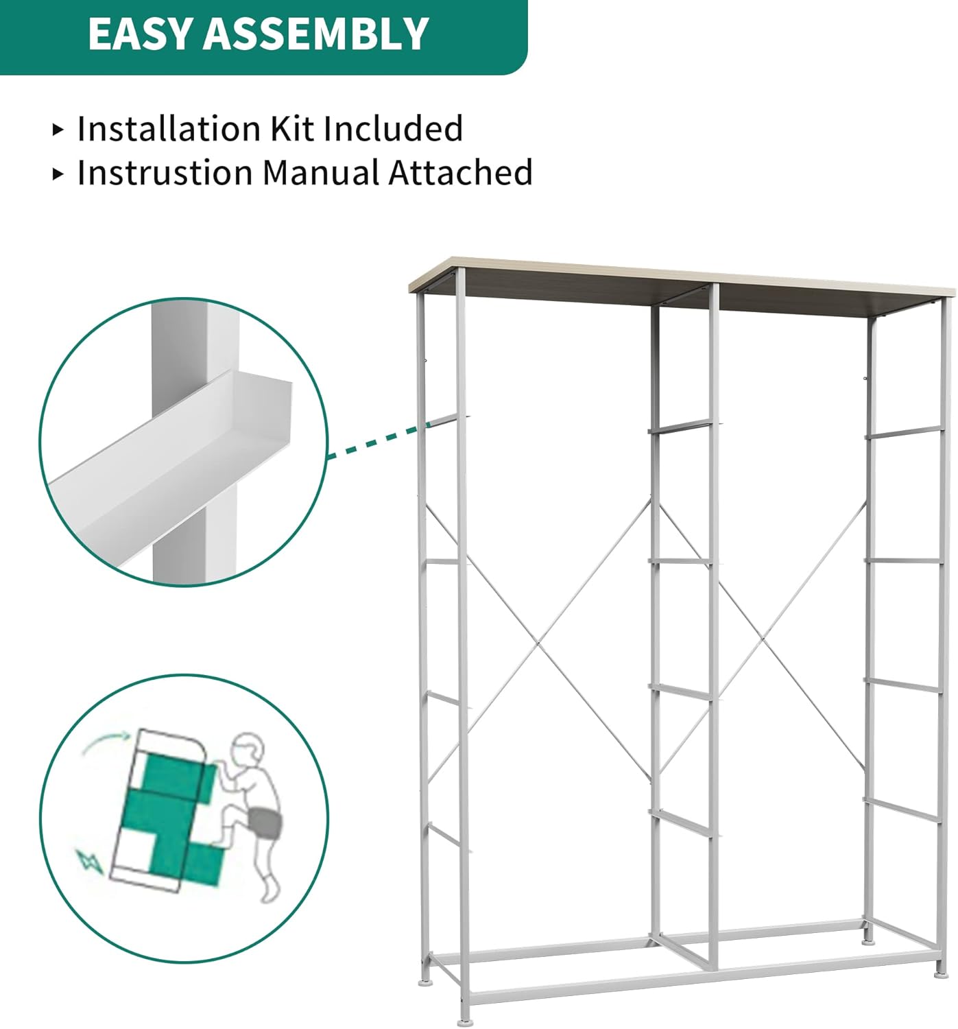 YITAHOME Chest of Drawers, Non-Woven Fabric 10-Drawer Storage Organizer Unit for Bedroom Living Room Closet, Sturdy Steel Frame, Easy Pull Fabric Bins & Wooden Top, Fabric Dresser-7