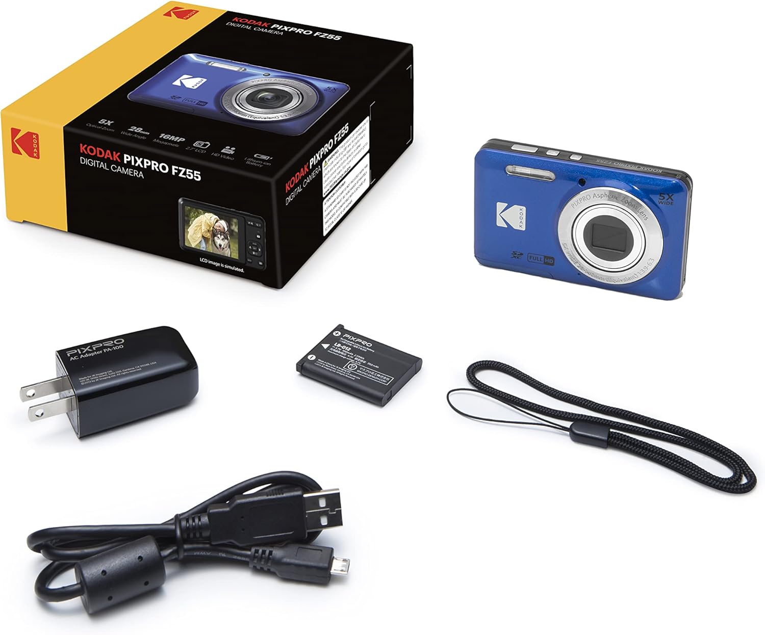 Kodak PIXPRO FZ55 1/2.3" Compact camera 16 MP CMOS 4608 x 3456 pixels Blue-8