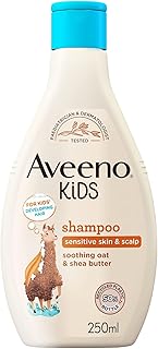 Aveeno Baby Kids Shampoo 250ml | Enriched with Soothing Oat & Shea Butter | Childrens Shampoo Developed for Your Little Superhero | Childrens Toiletries Sets