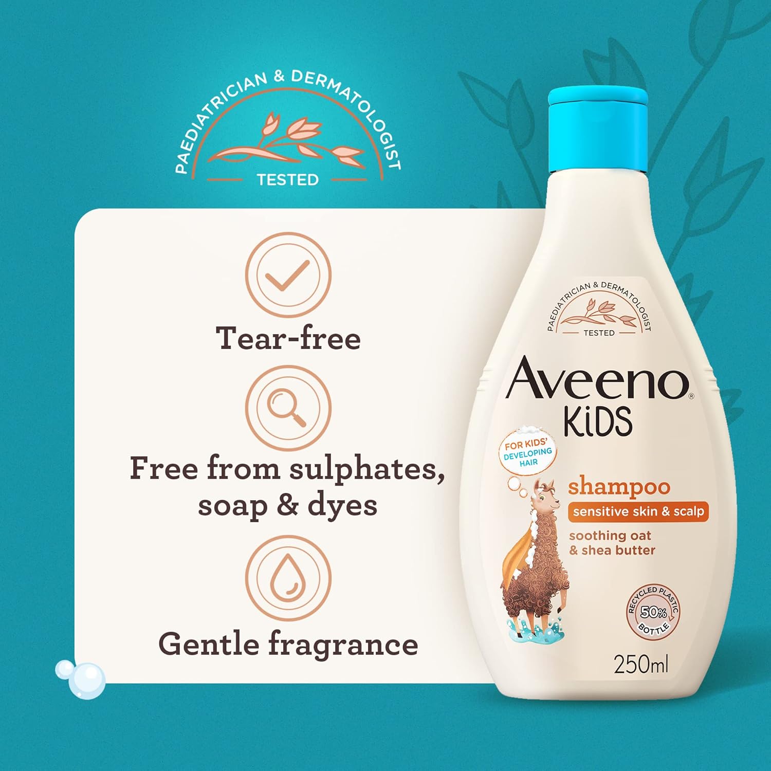 Aveeno Baby Kids Shampoo 250ml | Enriched with Soothing Oat & Shea Butter | Childrens Shampoo Developed for Your Little Superhero | Childrens Toiletries Sets-1