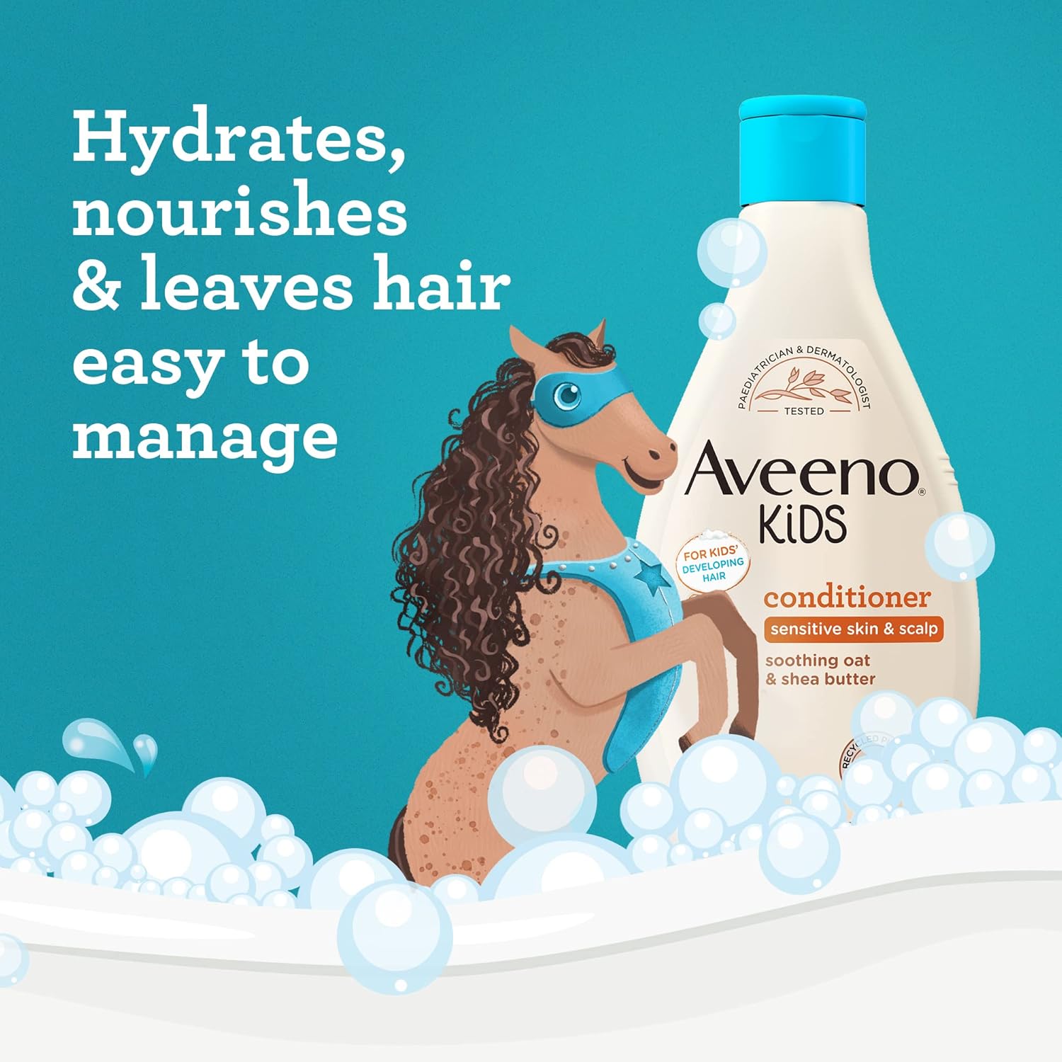 Aveeno Baby Kids Conditioner 250ml | Enriched with Soothing Oat & Shea Butter | Hair Conditioner for Children Developed for Your Little Superhero | Childrens Toiletries Sets-2