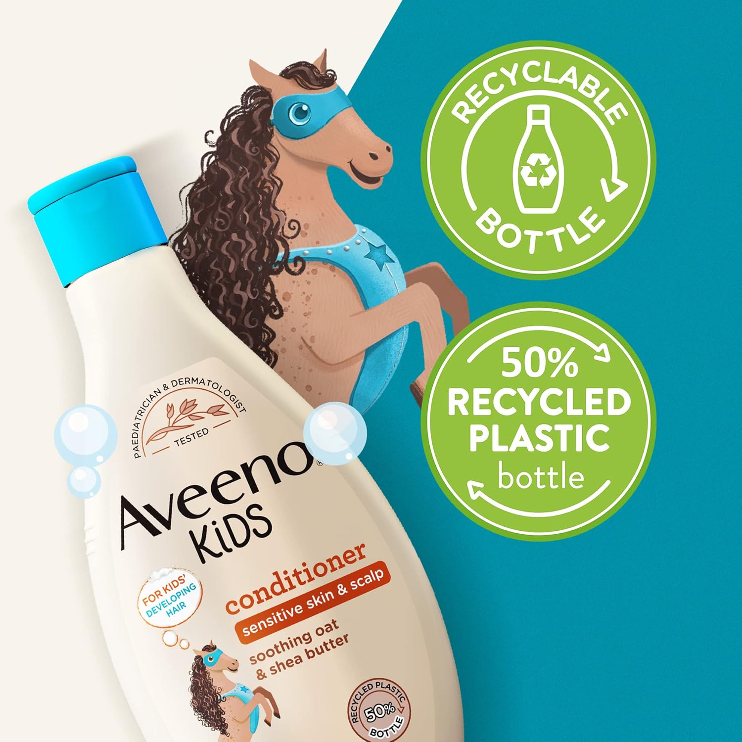 Aveeno Baby Kids Conditioner 250ml | Enriched with Soothing Oat & Shea Butter | Hair Conditioner for Children Developed for Your Little Superhero | Childrens Toiletries Sets-5