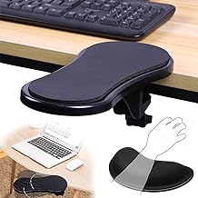 BieFuSin Computer Arm Rest for Desk Extender,Ergonomic Arm Rest Support for Desk Armrest,Keyboard Wrist Rest Mouse Pad,Wrist Cushion Support with Memory Foam Wrist Support for Computer Laptop