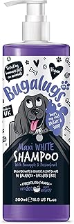 BUGALUGS Dog Shampoo – Whitening & Brightening Coat Enhancer for all coat colours, best vegan puppy dog grooming shampoo & conditioner with a Pineapple & Passionfruit (500ml)