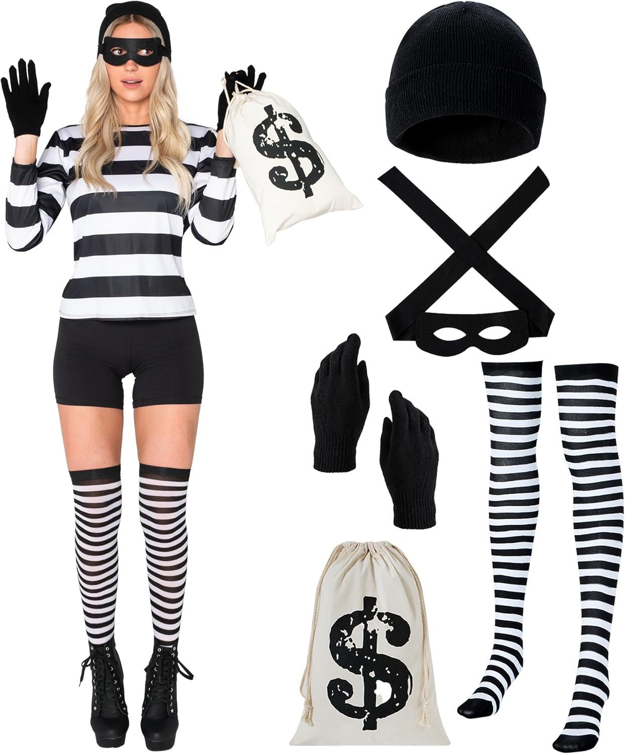 Spooktacular Creations Adult Women Robber Girl Costume-0