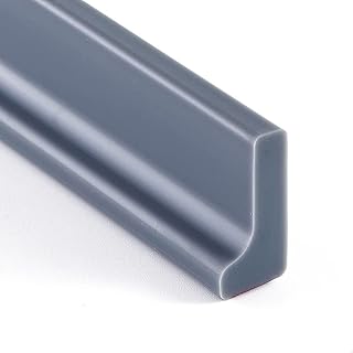 78 Inch/2M Grey Wet Room Floor Water Barrier, Silicone Shower Threshold Water Barrier,Screen Door Seal Strip,Shower Tray Sealing Strip,Water Retaining Dam for Bathroom Bath Sink(L Shape,3cm High)