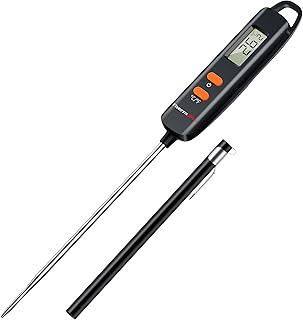 ThermoPro TP516 Digital Meat Thermometer with Probe Tip Cover Instant Read Food Thermometer Cooking Thermometer Perfect for Cooking BBQ Sugar Jam Kitchen Thermometer with 12cm Temperature Probe