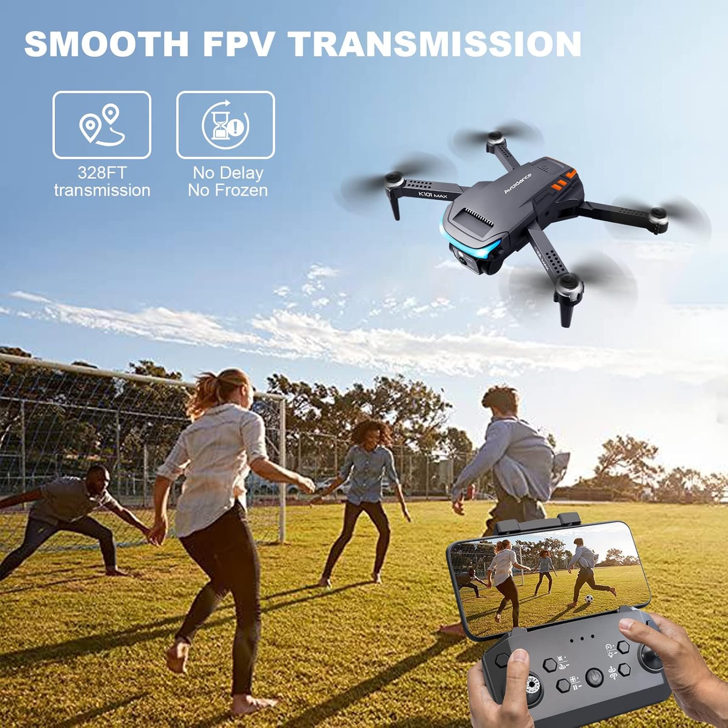 Drone with Camera for Adults 1080P HD Camera, Drone for Beginners with Altitude Hold, One Key Landing, Obstacle Avoidance, Speed Adjustment, Headless Mode, 3D Flips, 2 Modular Batteries-2