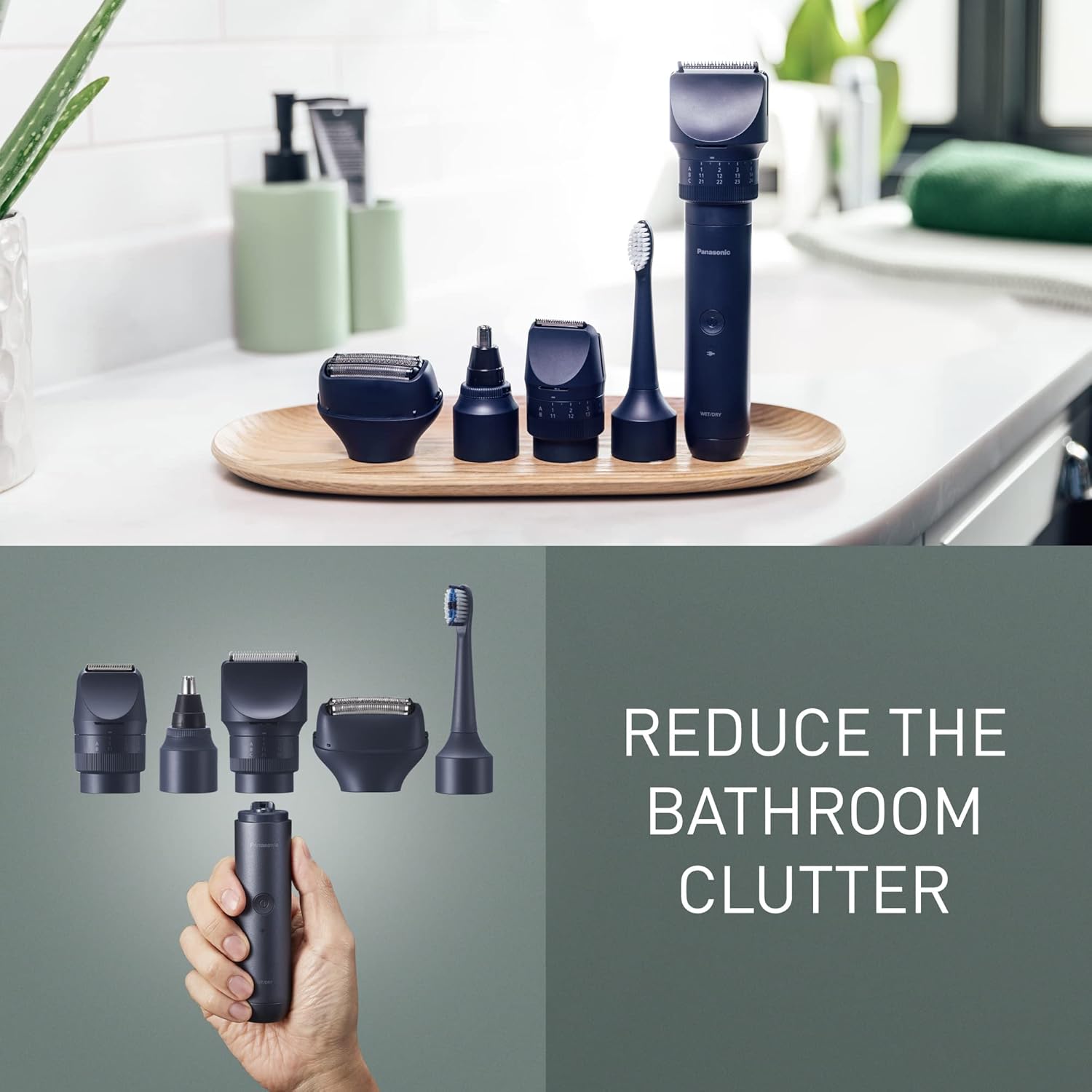 Panasonic ER-CBL1 MULTISHAPE Modular Personal Care system, Main Unit for use with MULTISHAPE Attachments for Beard/Body/Hair & Nose/Ear/Facial Trimmer, with Long-lasting Rechargeable Li-ion Battery-4