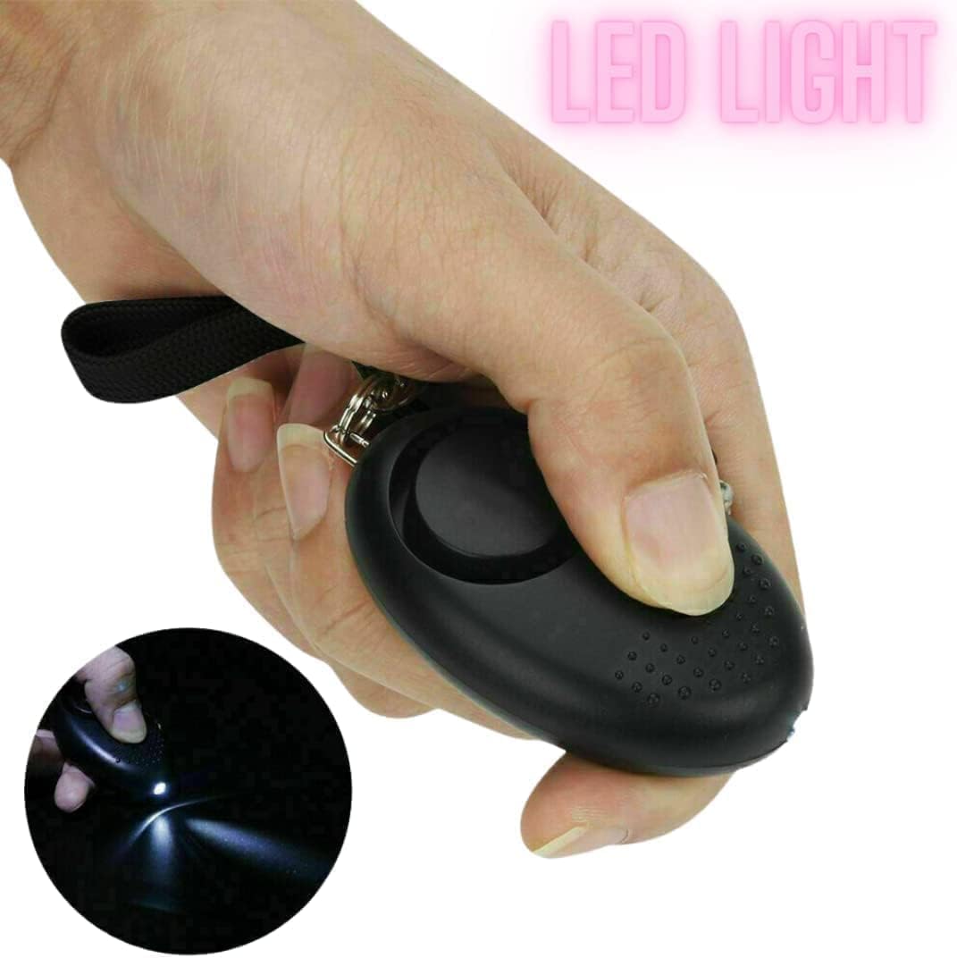 Personal Safety Alarms For Women,Reusable Police Approved 140DB Super-Loud! Siren, Small Personal Security Alarm with LED Light,Torch Keychain for Women, Girls, Children and Elderly (Black)-3