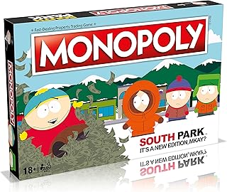 Winning Moves South Park Monopoly Board Game English Edition, Play with your favourite characters from Colorado including Cartman, Eric, Kyle, Kenny and Butters, for 2-6 players aged 18+