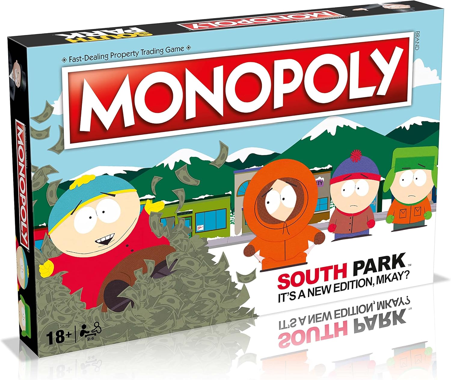 Winning Moves South Park Monopoly Board Game English Edition, Play with your favourite characters from Colorado including Cartman, Eric, Kyle, Kenny and Butters, for 2-6 players aged 18+-0