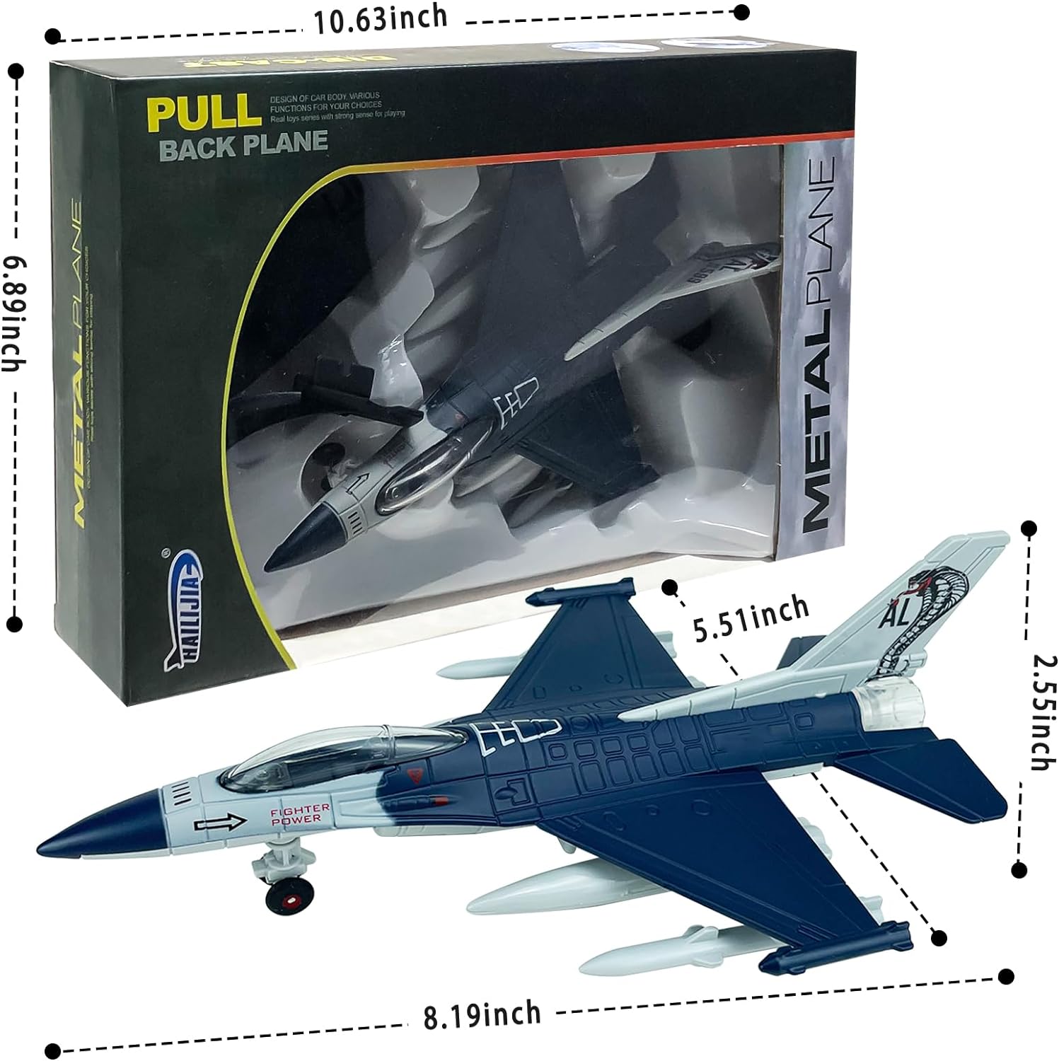 Tcvents Airplane- Diecast Plane Toys for 3 4 5 6+ Year Old Boys Birthday Gifts,Model Plane Fighter Jet with Pull Back & Sounds Function and Holder-5