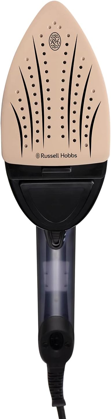 Russell Hobbs Steam Genie 2in1 Handheld Clothes Steamer with Ironing Option, No Ironing Board, Ready to Use in 1m, Power Indicator, 150ml Removable Tank, 3 Attachments, 10m Steam Time, 2000W, 28370-6