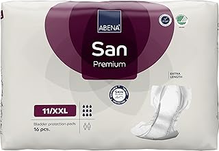 ABENA San Premium XXL Mens & Womens Incontinence Pads, Breathable & Comfortable, Fast Absorption, Discreet & Effective Shaped Incontinence Pads for Men/Women - Air Plus, 11, XL2, 16PK