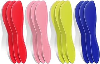 Prasacco 12 Pcs Plastic Butter Knife Spreader Versatile Kitchen Frosting Knives for Cheese Cream Icing Jam, Red Green Pink Blue, 7 x 1.4 Inch