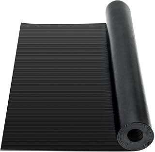 ybaymy Garage Floor Mat 1X3M Heavy Duty Rubber Flooring Rolls Outdoor Non Slip Mats Protection Flooring Workshop Flooring Matting 3mm Thickness for Factories, garages, Gyms, Boat